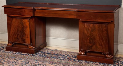 Lot 385 - George IV Mahogany Pedestal Sideboard Probably...