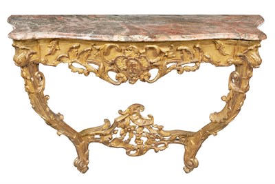 Lot 472 - Louis XV Giltwood Console Mid-18th century The...