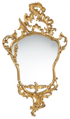 Lot 389 - Pair of Rococo Style Giltwood Mirrors Height...
