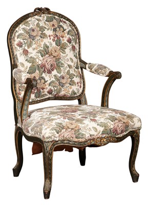 Lot 158 - Louis XV Style Upholstered Painted and...