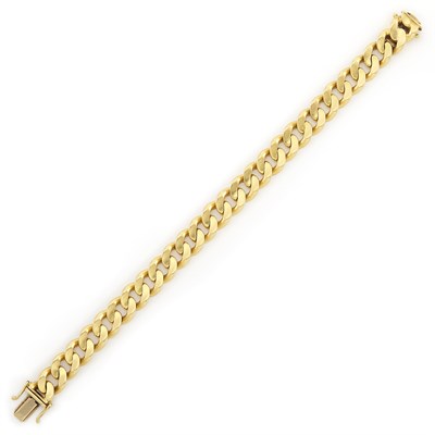 Lot 1522 - Gold Curb Link Bracelet