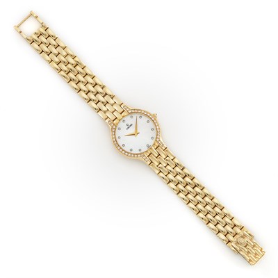 Lot 1098 - Gold, Mother-of-Pearl and Diamond Wristwatch, Concord