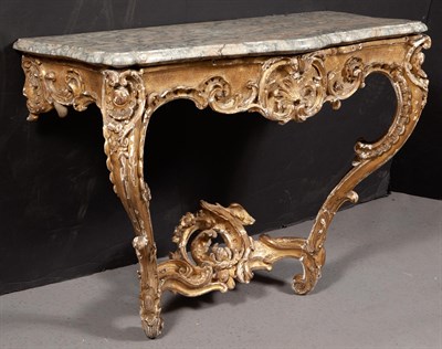 Lot 470 - Louis XV Giltwood Console Mid-18th century The...