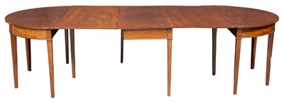Lot 399 - George III Mahogany Three-Part Dining Table...