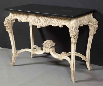 Lot 374 - Rococo Style Painted Console Table Height 32...