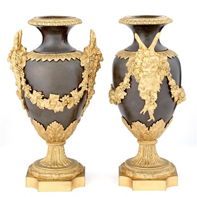 Lot 106 - Pair of Louis XVI Style Gilt and Patinated...
