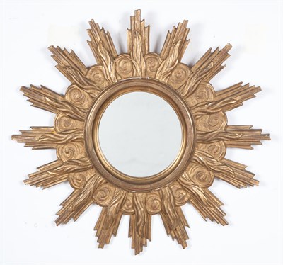 Lot 105 - Miscellaneous Group of Seven Giltwood Sunburst-...