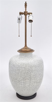 Lot 336 - Chinese Song Style Crackle-Glazed Vase Mounted...