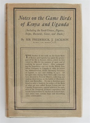 Lot 201 - JACKSON, FREDERICK J. Notes on the Game Birds...