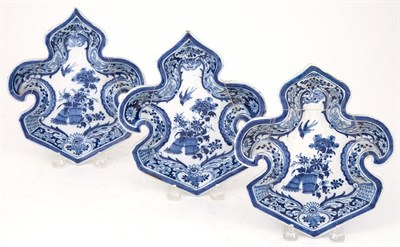 Lot 164 - Set of Three Delft Blue and White Shaped...