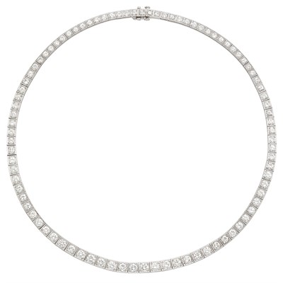 Lot 809 - Platinum and Diamond Necklace