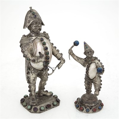Lot 320 - Pair of Continental Silver Plate Mounted Shell...