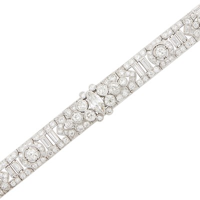 Lot 203 - Platinum and Diamond Bracelet, Marcus & Co.