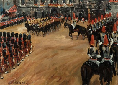 Lot 58 - Paul Lucien Maze French, 1887-1979 Trooping of...