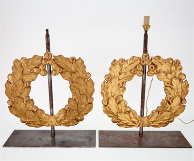 Lot 145 - Pair of Giltwood Laurel Wreath Appliques as...