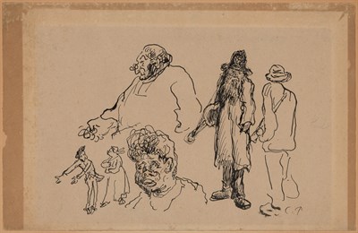 Lot 24 - Camille Pissarro French, 1830-1903 Feuille...