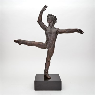 Lot 383 - American Patinated Bronze Figure of a Male...