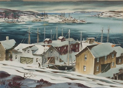 Lot 98 - Henry Gasser American, 1909-1981 Harbor Vista...