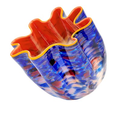 Lot 393 - Dale Chihuly Glass Macchia Basket with Yellow...