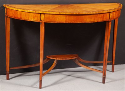 Lot 393 - George III Style Satinwood and Yewwood Side...