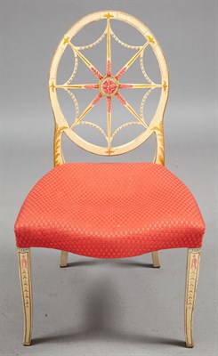 Lot 114 - Set of Six George III Style Painted Side...