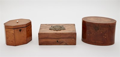 Lot 361 - Group of Three Boxes Comprising two mahogany...