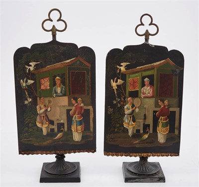 Lot 397 - Pair of Regency Chinoiserie-Decorated...