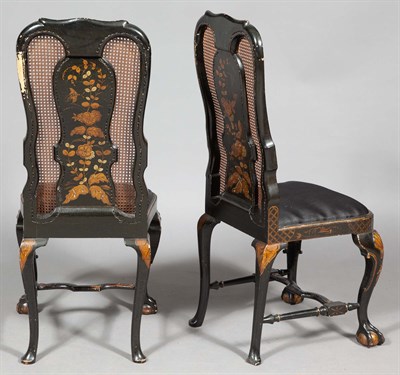 Lot 310 - Set of Four George II Style Black-Japanned,...