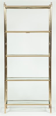 Lot 202A - Pair of Billy Baldwin Style Brass and Glass...