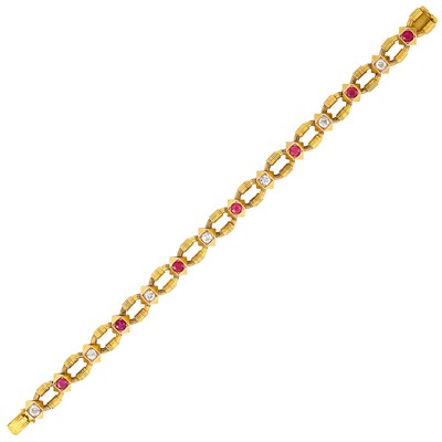 Lot 157 - Fabergé Jeweled Gold Bracelet Workmaster Oscar...