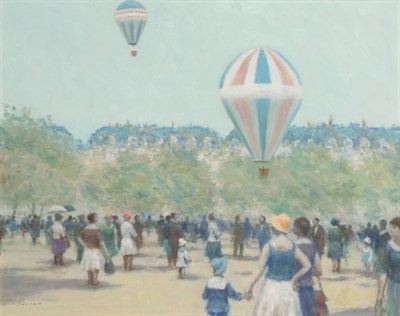Lot 46 - Andre Gisson American, 1921-2003 Balloons over...