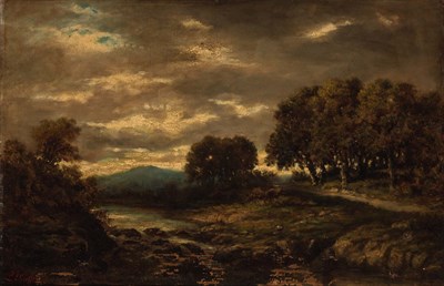 Lot 12 - American School 19th Century Landscape Signed...