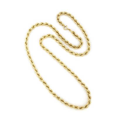 Lot 1747 - Gold Rope-Twist Chain Necklace