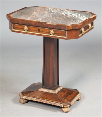 Lot 323 - George IV Rosewood and Parcel-Gilt Table With...