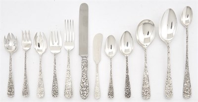 Lot 245 - Steiff Rose Pattern Sterling Silver Flatware...