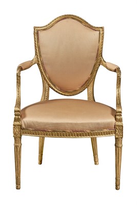 Lot 529 - Pair of George III Giltwood Armchairs by...
