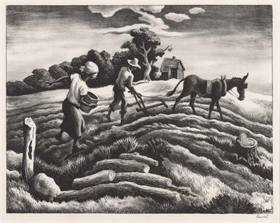 Lot 10 - Thomas Hart Benton (1889-1975) PLANTING (FATH...