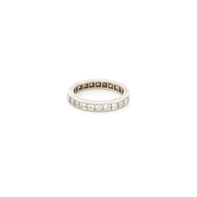 Lot 1192 - Platinum and Diamond Band Ring