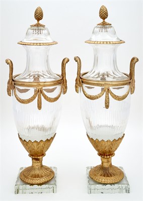 Lot 202 - Pair of Neoclassical Style Gilt-Metal Mounted...