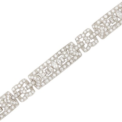 Lot 320 - Platinum and Diamond Bracelet