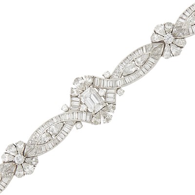 Lot 315 - Platinum and Diamond Bracelet