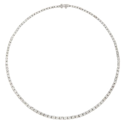 Lot 217 - Platinum and Diamond Necklace