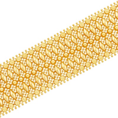 Lot 325 - Wide Gold Mesh Bracelet