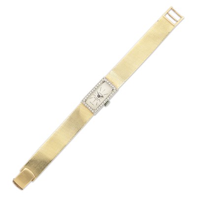 Lot 1950 - Gold, Platinum and Diamond Wristwatch