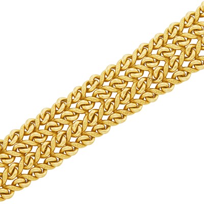 Lot 444 - Braided Gold Bracelet