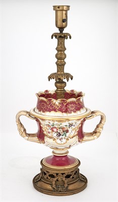 Lot 144 - Pair of Gilt-Metal Mounted English Porcelain...