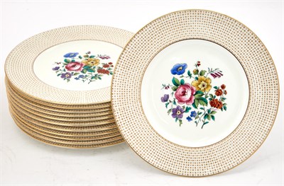 Lot 143 - Set of Twelve Cauldon Gilt and Floral...