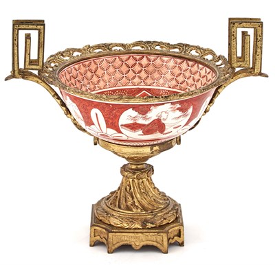 Lot 222 - Japanese Gilt-Metal Mounted Kutani Porcelain...