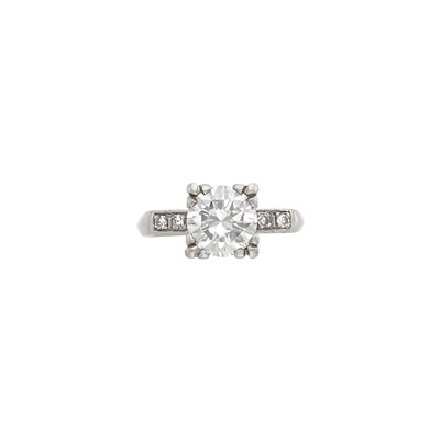 Lot 1156 - Platinum and Diamond Ring