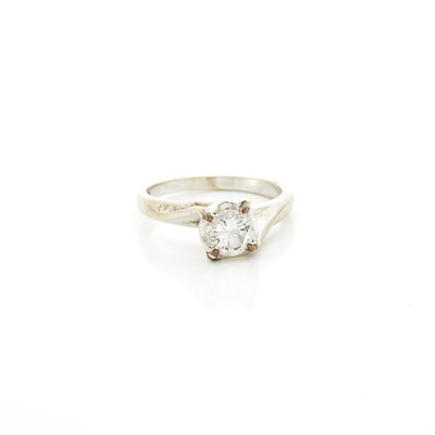 Lot 1065 - White Gold and Diamond Ring